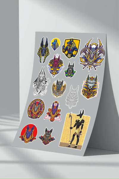 Sticker Market Set de autocolante egiptean antic de 9 piese