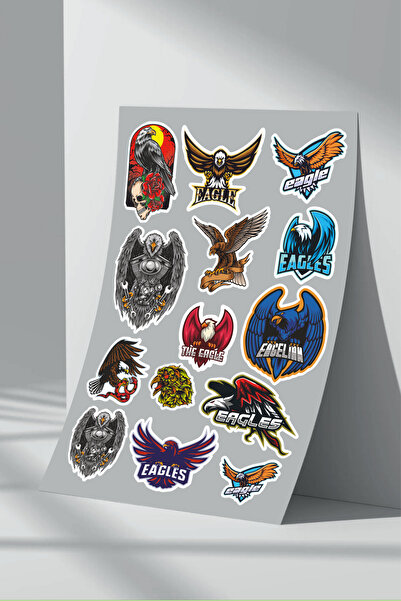 Sticker Market Set de autocolante cu model de vultur - Pachet de 3 bucăți