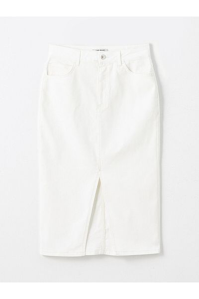 LC Waikiki Γυναικεία τζιν φούστα LCW Slim Fit