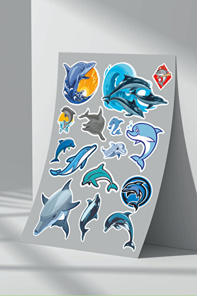 Sticker Market Set de autocolante cu model Dolphin