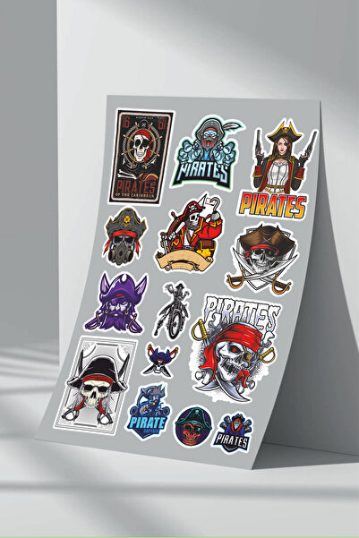 Sticker Market Set de autocolante Pirate Skull - Set de 4