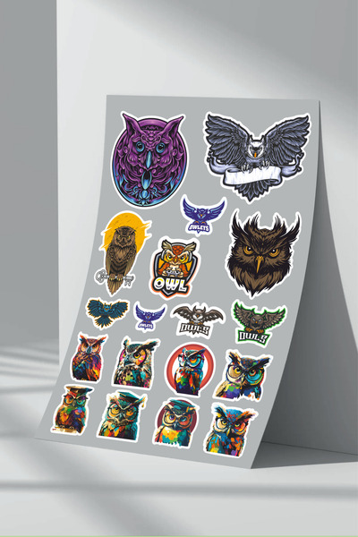Sticker Market Set de autocolante Owl din 5 piese