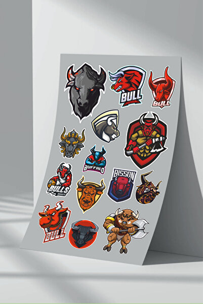 Sticker Market Set de 8 autocolante Bull