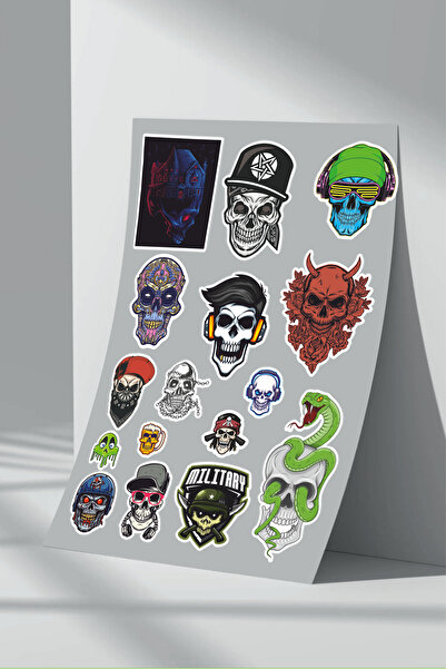 Sticker Market Set de autocolante cu craniu de 14 piese