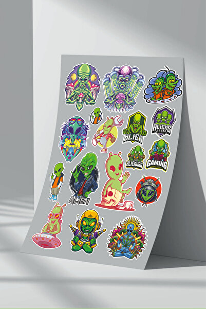 Sticker Market Set de autocolante Long AliEN - 8 buc