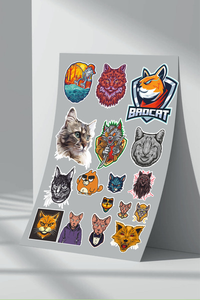 Sticker Market 16-dijelni set nalepnica mačka