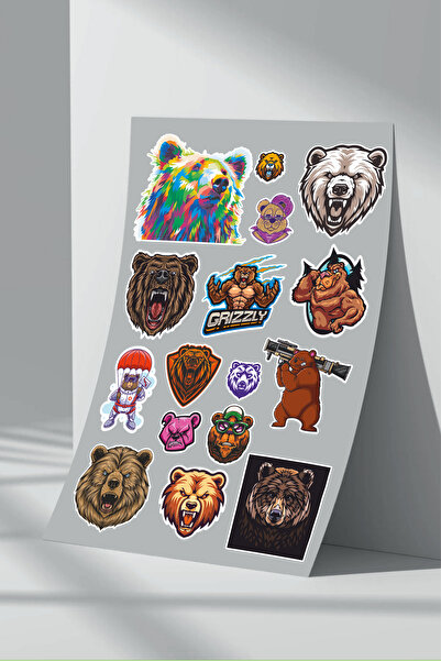 Sticker Market Set de autocolante Urs Urs - Pachet de 5