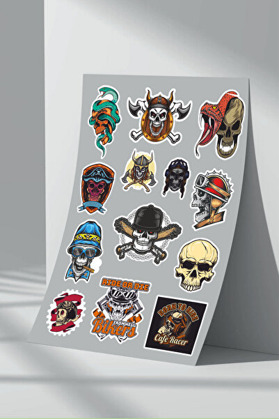 Sticker Market Set de 26 de autocolante cu craniu