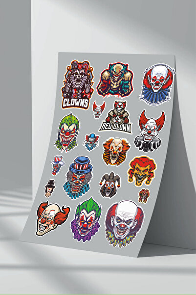 Sticker Market Set de autocolante cu clovn - Set de 3