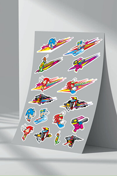 Sticker Market Σετ αυτοκόλλητων Sonic - Άνετη κοπή