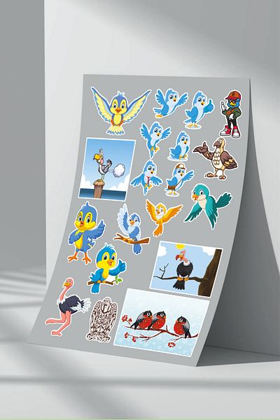 Sticker Market Cute Heroes - Set de autocolante din 3 piese