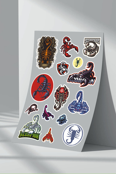 Sticker Market مجموعة ملصقات بنمط العقرب