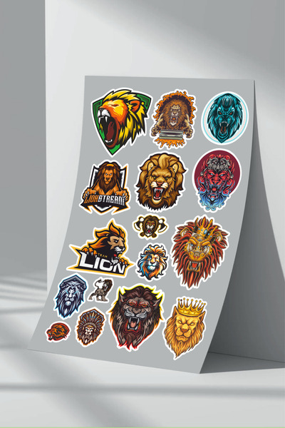 Sticker Market Set de autocolante Lion Lion - 4 bucăți