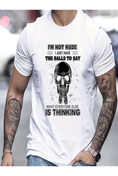 CLASSY.MODA Μπλουζάκι μονόχρωμο - Λευκό μπλουζάκι με κοντό μανίκι με λαιμόκοψη