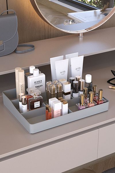 Pufwin Home London Drawer Table Top Makeup Cosmetic Jewelry Organizer