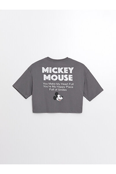 LC Waikiki Mickey Mouse Oversize dámský střih s potiskem Crew Neck – krátký rukáv