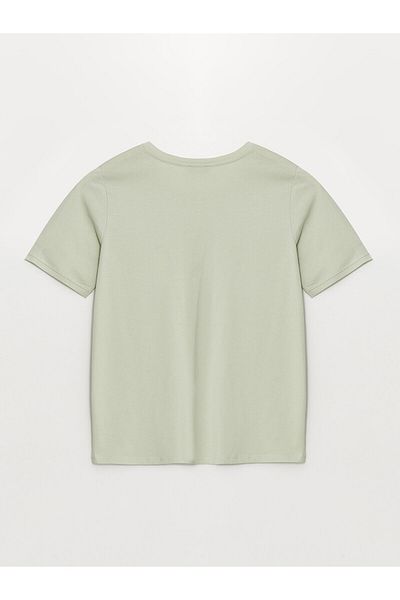 LC Waikiki Tricou LCW pentru damă - Gât crew, imprimat, mânecă scurtă