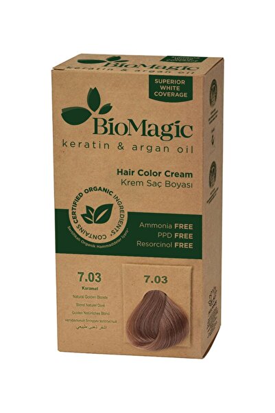BIOMAGIC Doğal Organic Karamel No. 7,03 Krem Süper Saç Boyası _ Ml……Koçak_84