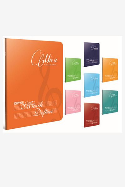 Gıpta Mica Music Notebook Copertă Plastic 17x24 Cm 40 Foi Cusătură Sârmă