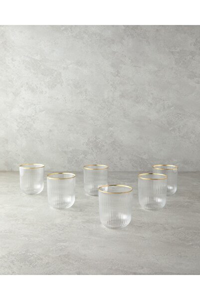English Home مجموعة أكواب بريدجيت جولد مكونة من 6 قطع - 400 مل