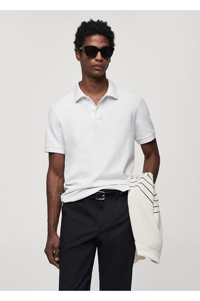 MANGO Man Polo ze 100% bawełny Pique