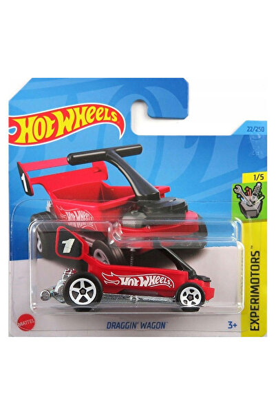 HOT WHEELS عربة دراجين حمراء واحدة بمقياس 1:64 لعبة سيارة معدنية