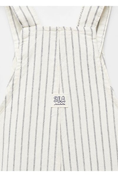 MANGO Baby Koton Jumpsuit - Striped Design