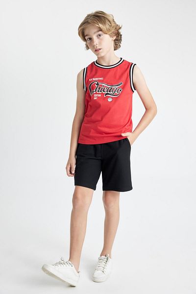DeFacto Printed Undershirt and Shorts 2 Piece Set for Boys - C7041a824hs