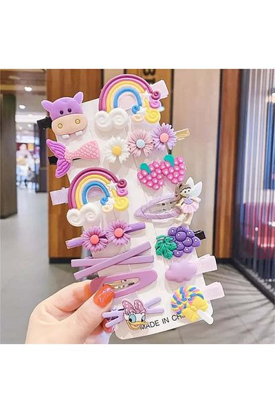 So Much Accesories So-much 14-Piece Collet Snap Buckle Set Purple Lilac-4