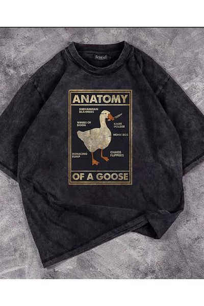 Touz Moda Duck Anatomy Unisex Vintage tričko
