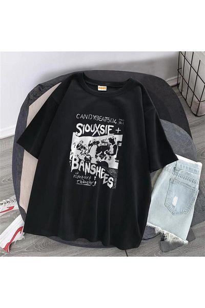 Touz Moda Siouxsie Banshees Black Unisex Oversize T-shirt