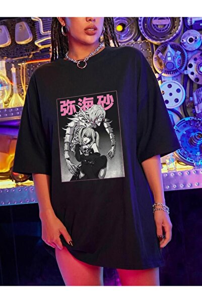 Touz Moda Death Note Siyah Unisex Oversize T-shirt