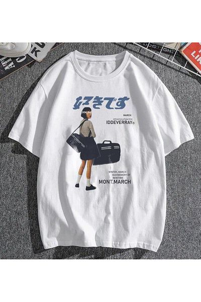 Touz Moda Death Note Collage Λευκό μπλουζάκι Unisex Oversize