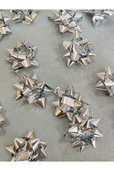 Meyofficial Gray Color Raffia Gift Package Decoration Star