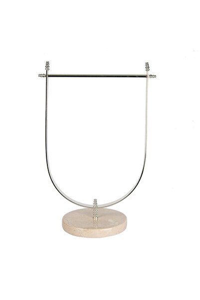 ege gross Μαρμάρινη βάση, ορειχάλκινη θήκη για πετσέτες χεριών, ασημί