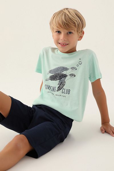 Arnetta Surfing Green Boy Bermuda Suit