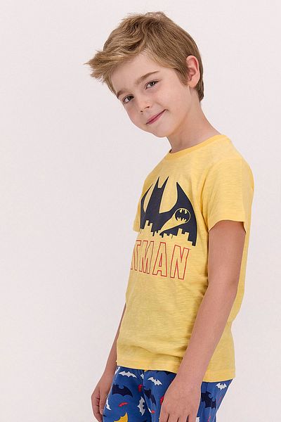 Batman Licensed Yellow Boy's Bermuda Suit