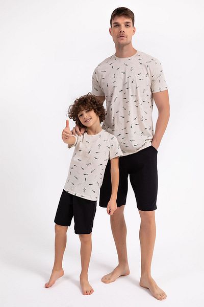 Arnetta Σετ βερμούδας για αγόρι Dolphins Beige