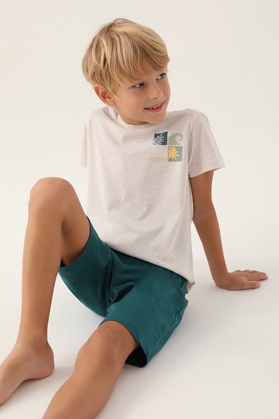 Arnetta Boy's Cream Bermuda Suit