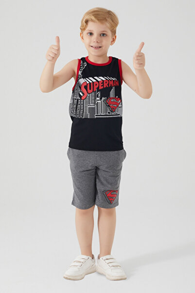 Superman Zgrade Black Boy Bermuda Set