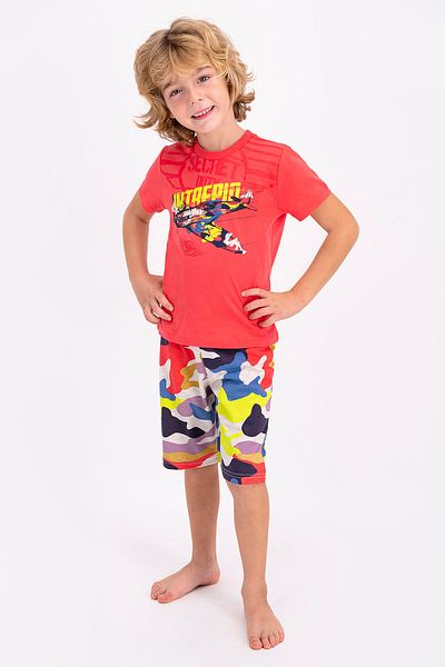 ROLY POLY Rolypoly Secret Duty - Dark Coral Young Men's Bermuda Set