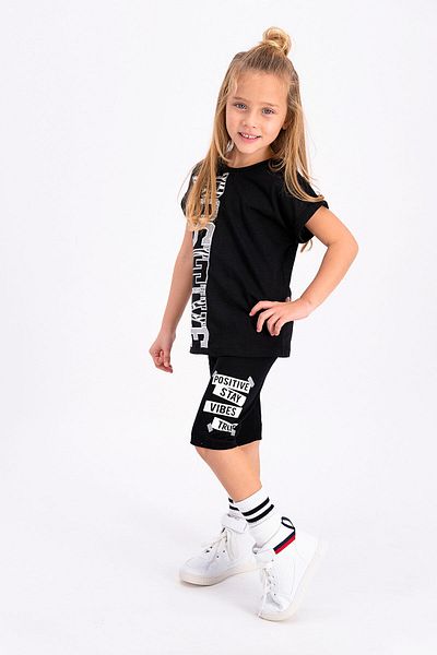 ROLY POLY Rolypoly Positive - Black Girl's Bermuda Tights Set