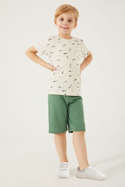 ROLY POLY Costum Bermude Bej Verde pentru Băiat - Rolypoly Fish