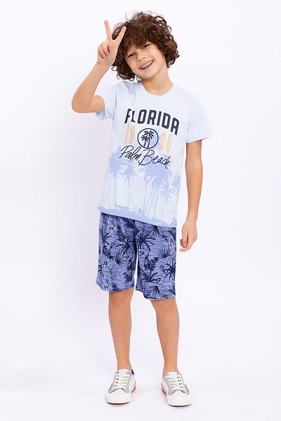 ROLY POLY Flo Rida Sky Blue Boys' Bermuda Suit