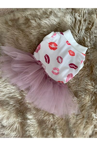 Barneystore Cat Dog Patterned Lip Tutu Dress