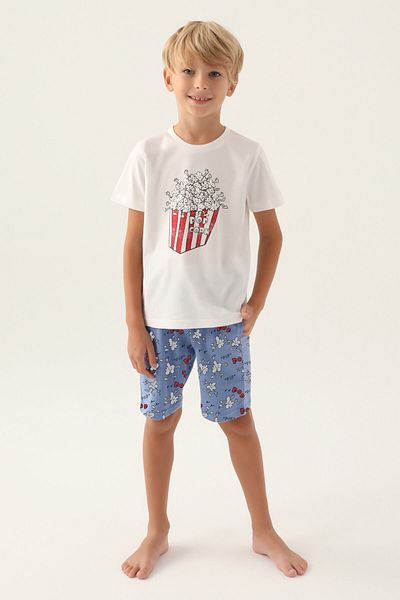 Rolypoly Boy's White Bermuda Suit