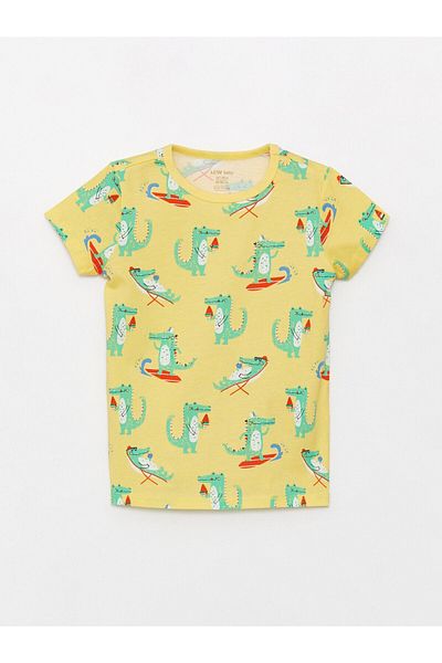 LC Waikiki Crew Neck Printed Baby Boy Pajama Set