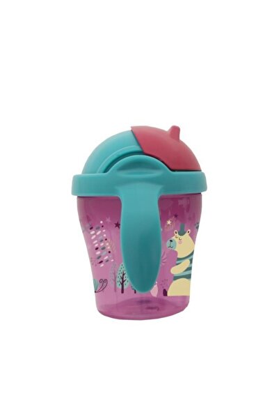 mycey 5210 Kulplu  Pipetli Bardak 200 ml 9 Ay+ Pembe