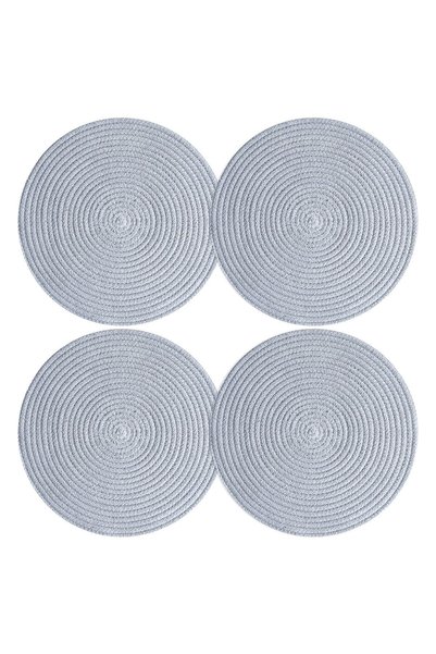 GARDENYA HOME 2 Pieces Gray Jute Plate / American Service Lux Presentation Plate Mat