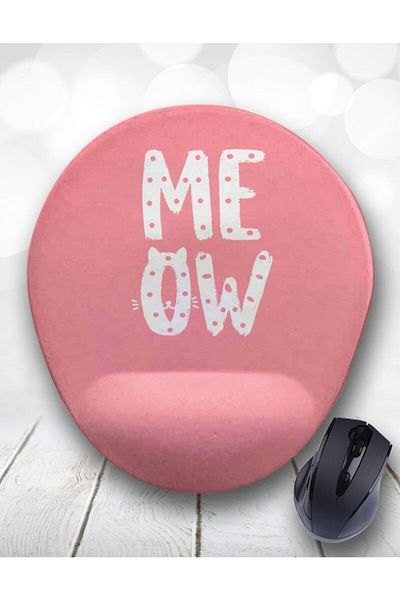 4k tasarım Mouse Pad με υποστήριξη καρπού γάτας Meow